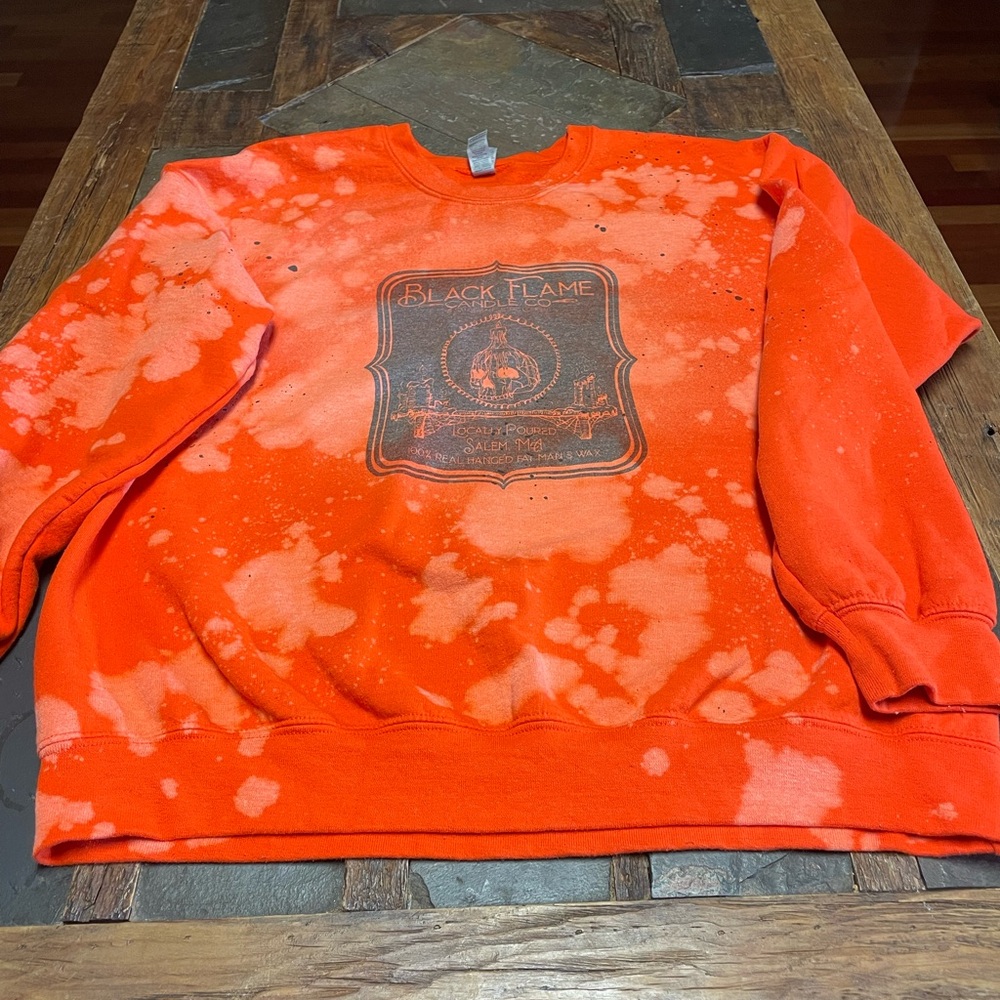 Gildan Orange Tie-Dye Halloween Sweatshirt